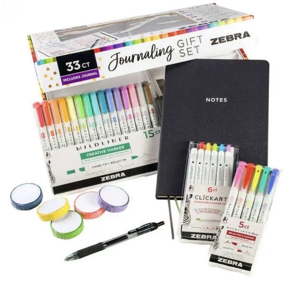 Zebra 33-ct Journaling Set